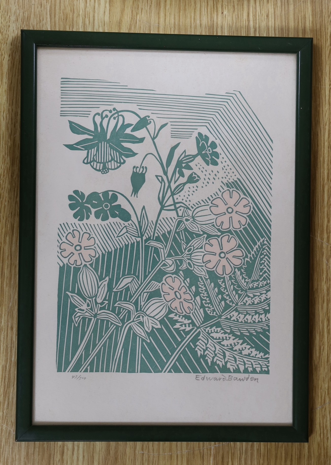 Edward Bawden (1903-1989), limited edition print, Field Flowers, signed in pencil, 45/500, overall 28 x 20cm